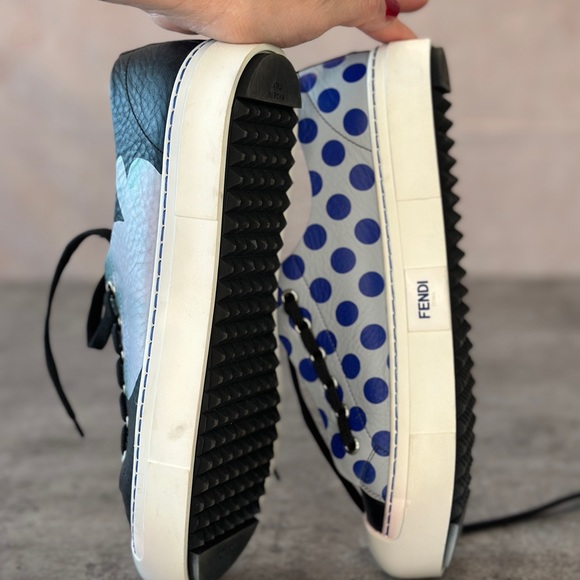 Fendi Authentic Leather Sneakers - Picture 6 of 11